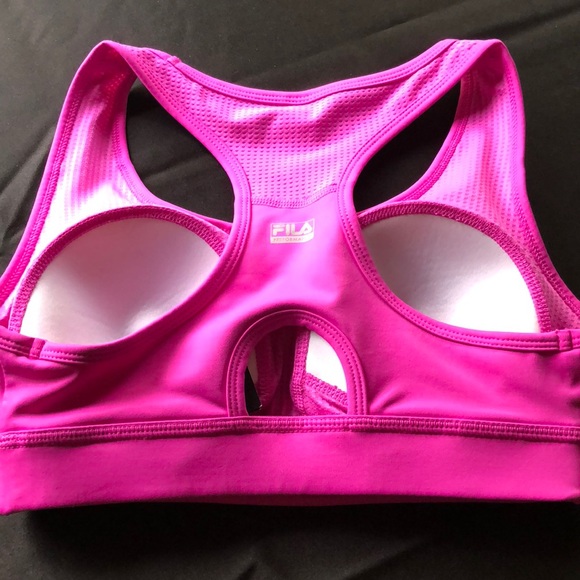 Fila Medium Support Hot Pink Sports Bra w/Medium Support.  Size Small  NWT - Picture 2 of 8